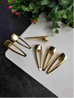 Зажим металлический "Треугольник" 5,5см (золото)